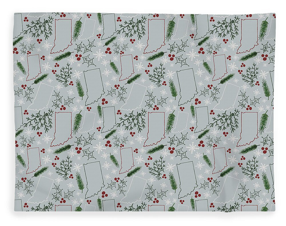 Indiana Christmas Pattern - Blanket