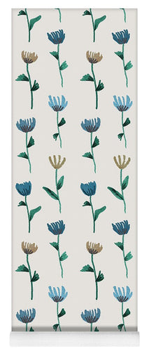 Colorful Ink Flower Pattern - Yoga Mat