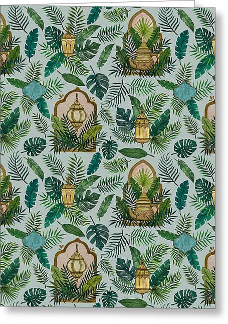 Lantern Tea Garden - Greeting Card