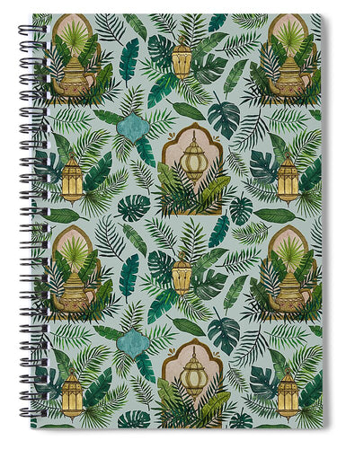 Lantern Tea Garden - Spiral Notebook