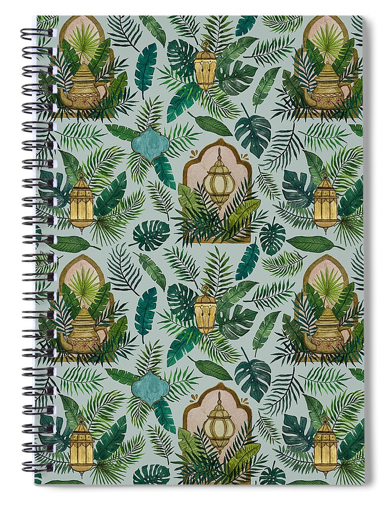 Lantern Tea Garden - Spiral Notebook
