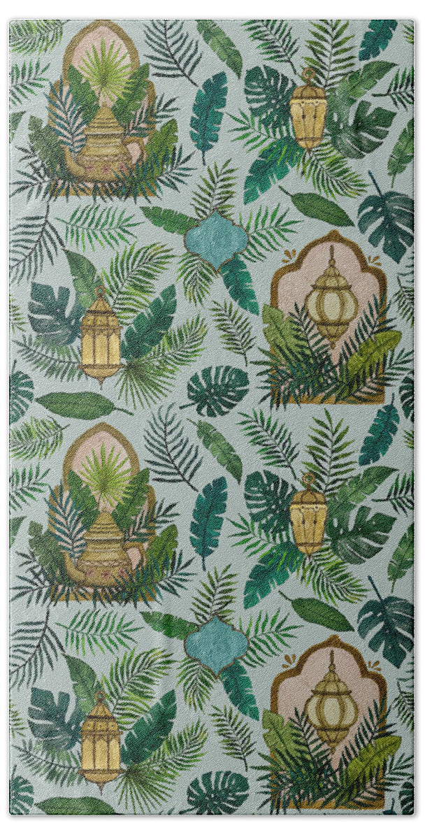 Lantern Tea Garden - Beach Towel