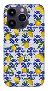 Lemon Tile Pattern - Phone Case