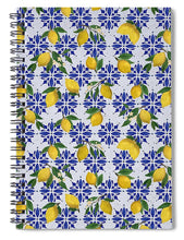 Load image into Gallery viewer, Lemon Tile Pattern - Spiral Notebook