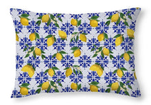 Load image into Gallery viewer, Lemon Tile Pattern - Throw Pillow