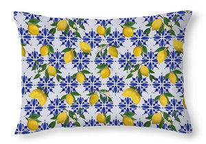Lemon Tile Pattern - Throw Pillow