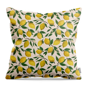 Lemon Blossom Pattern - Throw Pillow