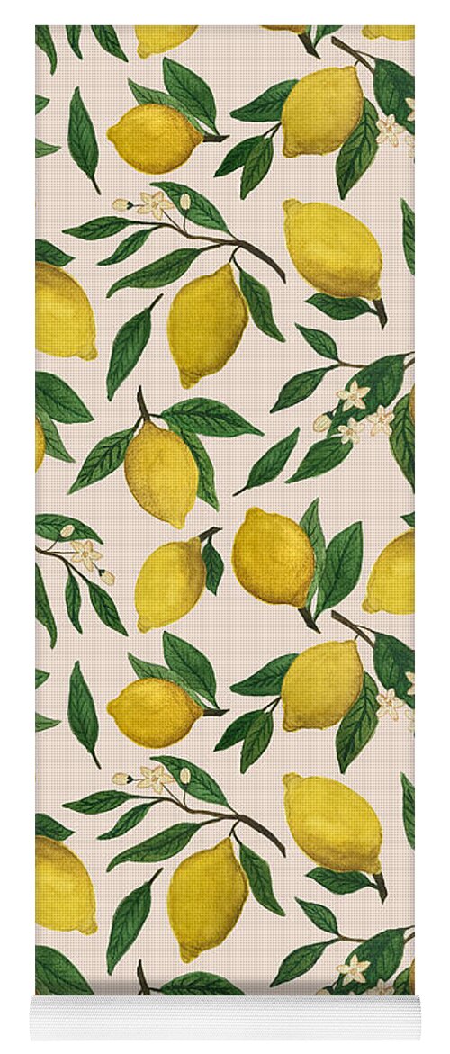 Lemon Blossom Pattern - Yoga Mat