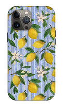 Load image into Gallery viewer, Lemons, Flowers and Stripes Pattern - Phone Case