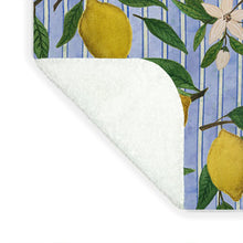 Load image into Gallery viewer, Lemons, Flowers and Stripes Pattern - Blanket
