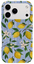 Load image into Gallery viewer, Lemons, Flowers and Stripes Pattern - Phone Case