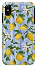 Load image into Gallery viewer, Lemons, Flowers and Stripes Pattern - Phone Case