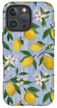 Load image into Gallery viewer, Lemons, Flowers and Stripes Pattern - Phone Case