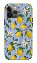 Load image into Gallery viewer, Lemons, Flowers and Stripes Pattern - Phone Case