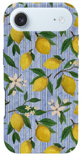 Load image into Gallery viewer, Lemons, Flowers and Stripes Pattern - Phone Case