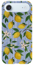 Load image into Gallery viewer, Lemons, Flowers and Stripes Pattern - Phone Case