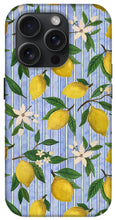 Load image into Gallery viewer, Lemons, Flowers and Stripes Pattern - Phone Case