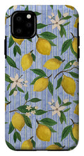 Load image into Gallery viewer, Lemons, Flowers and Stripes Pattern - Phone Case