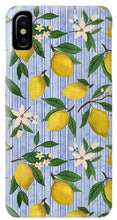 Load image into Gallery viewer, Lemons, Flowers and Stripes Pattern - Phone Case