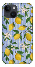 Load image into Gallery viewer, Lemons, Flowers and Stripes Pattern - Phone Case