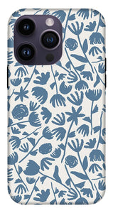 Light Blue Floral Pattern - Phone Case