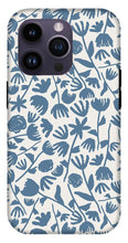 Load image into Gallery viewer, Light Blue Floral Pattern - Phone Case