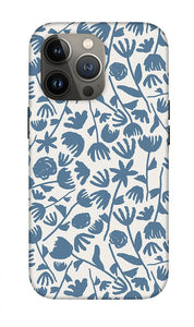 Light Blue Floral Pattern - Phone Case