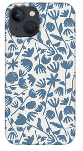 Light Blue Floral Pattern - Phone Case