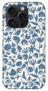 Light Blue Floral Pattern - Phone Case
