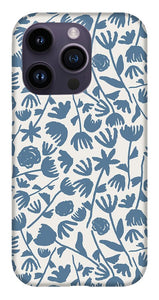 Light Blue Floral Pattern - Phone Case