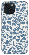 Load image into Gallery viewer, Light Blue Floral Pattern - Phone Case