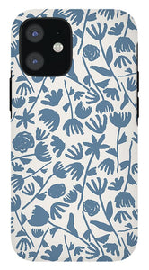 Light Blue Floral Pattern - Phone Case