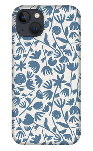 Light Blue Floral Pattern - Phone Case