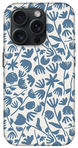 Light Blue Floral Pattern - Phone Case