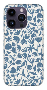 Light Blue Floral Pattern - Phone Case