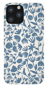 Light Blue Floral Pattern - Phone Case