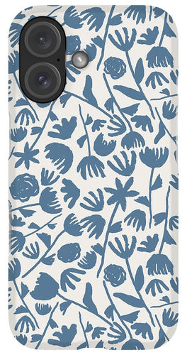 Light Blue Floral Pattern - Phone Case