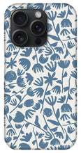 Load image into Gallery viewer, Light Blue Floral Pattern - Phone Case