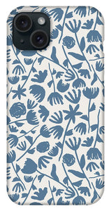 Light Blue Floral Pattern - Phone Case