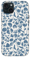 Load image into Gallery viewer, Light Blue Floral Pattern - Phone Case