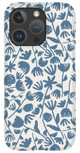 Load image into Gallery viewer, Light Blue Floral Pattern - Phone Case