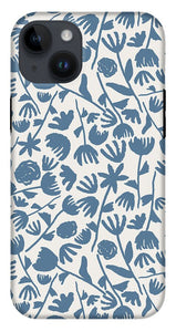 Light Blue Floral Pattern - Phone Case