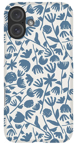 Light Blue Floral Pattern - Phone Case