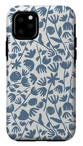 Light Blue Floral Pattern - Phone Case