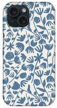 Load image into Gallery viewer, Light Blue Floral Pattern - Phone Case