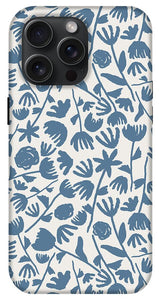 Light Blue Floral Pattern - Phone Case