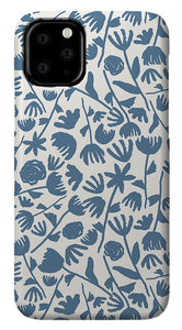 Light Blue Floral Pattern - Phone Case