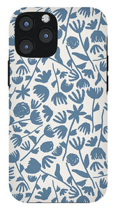 Light Blue Floral Pattern - Phone Case