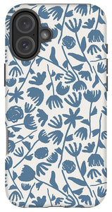 Light Blue Floral Pattern - Phone Case