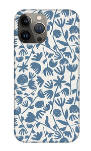 Light Blue Floral Pattern - Phone Case